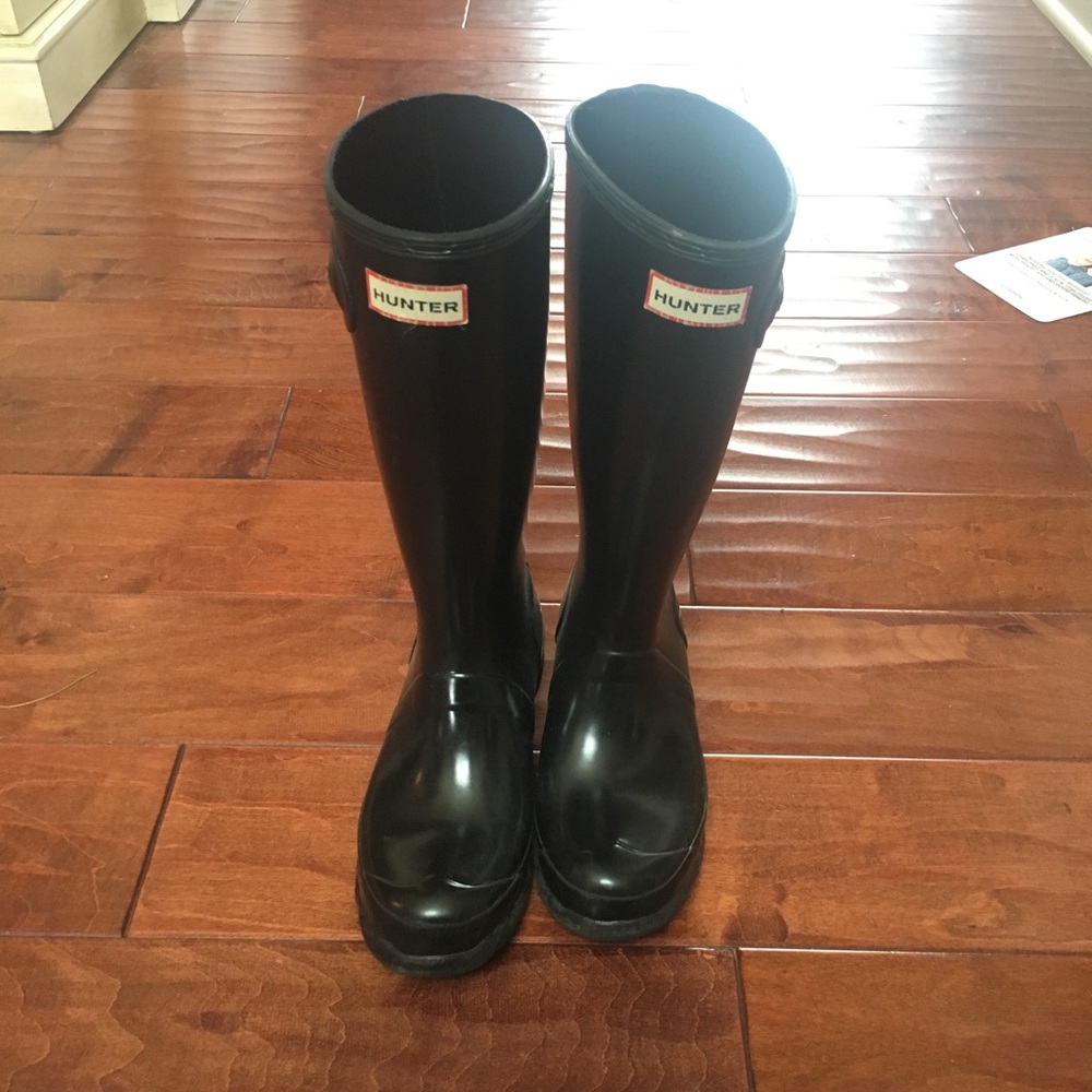 Kids black hunter boots
